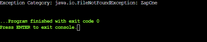 Checked Exception Output
